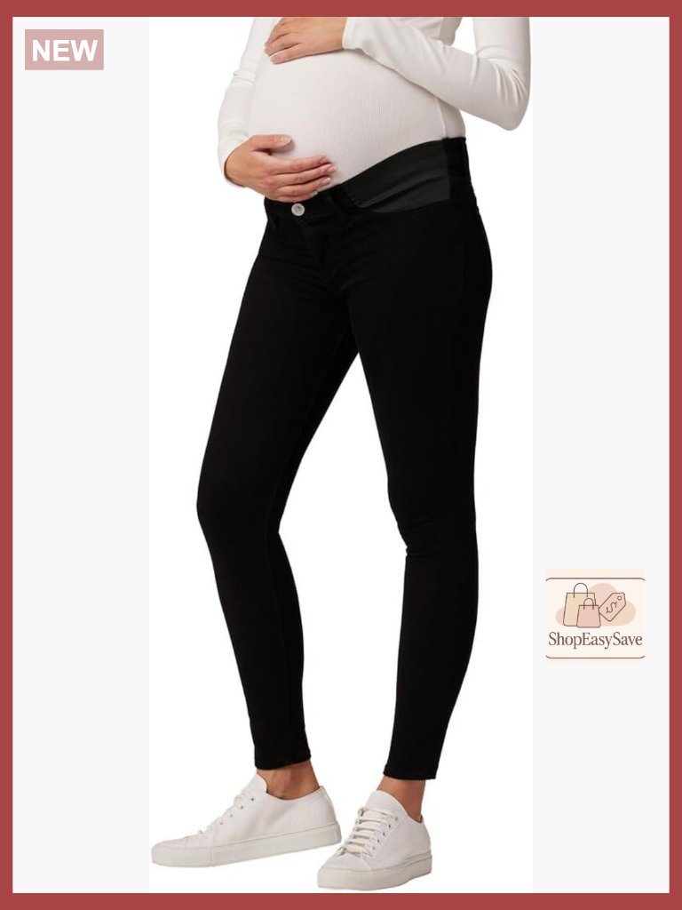 Maternity Super Skinny Ankle Jeans Premium Stretch Denim Edgy Chic